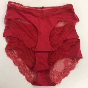 3 Pack Cotton Invisible Lace Coverage Panty (E12)